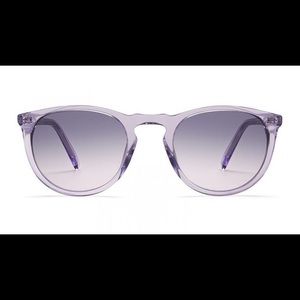 Warby Parker Translucent Lavender Round Sunglasses